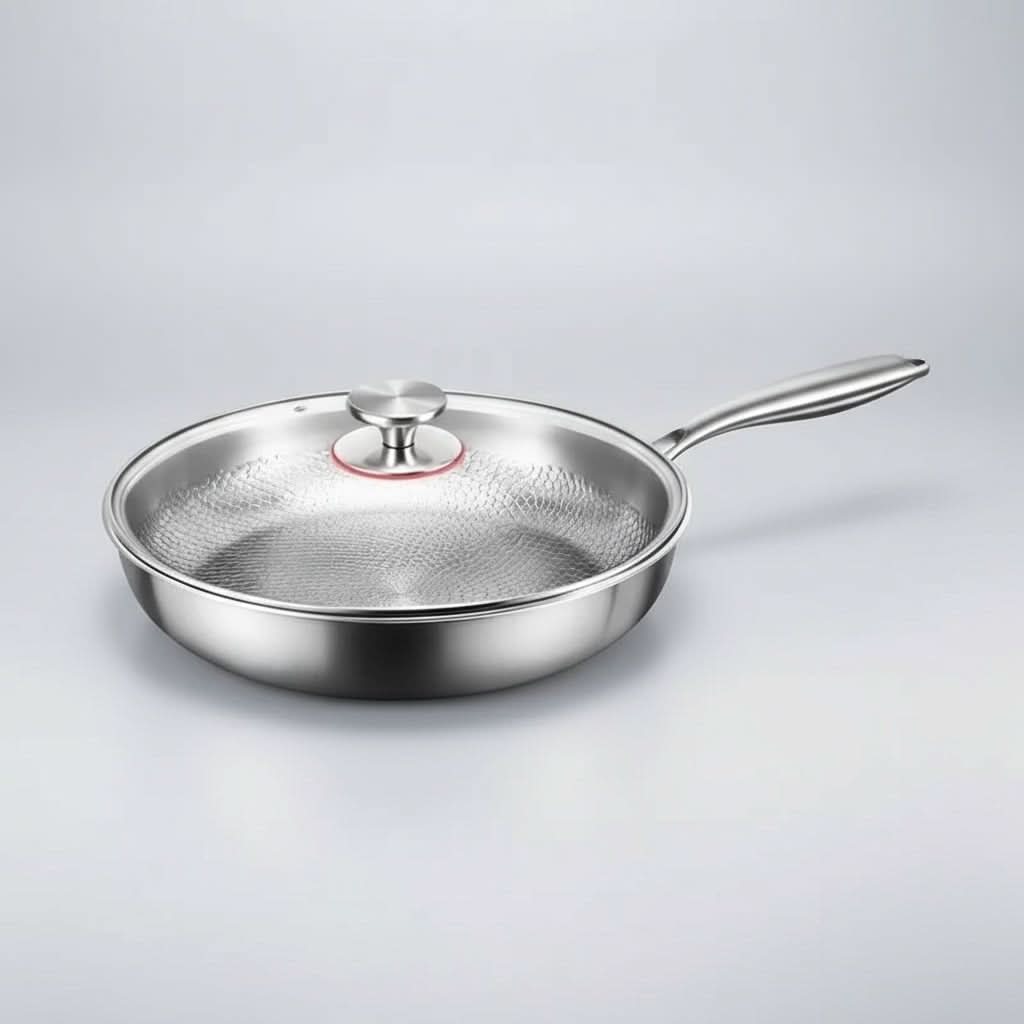 Antiaanbak Koekenpan Roestvrijstaal Alle Kookplaten Inductie Geschikt Professioneel Duurzaam Koken Braadpan | Sulvida