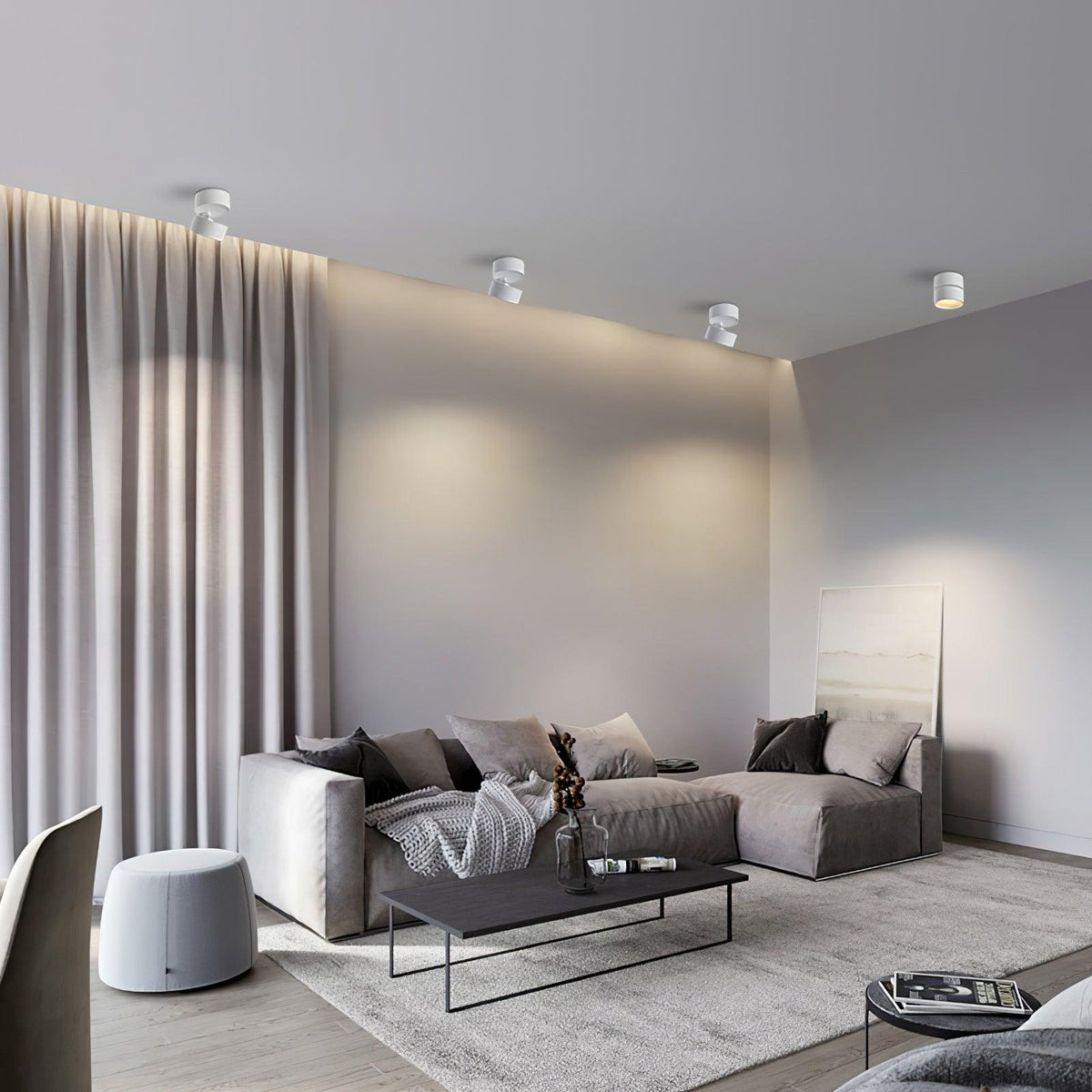 Richtbare plafondspot aluminium warmwit LED spotlight voor woonkamer hal werkruimte accentverlichting | Sulvida