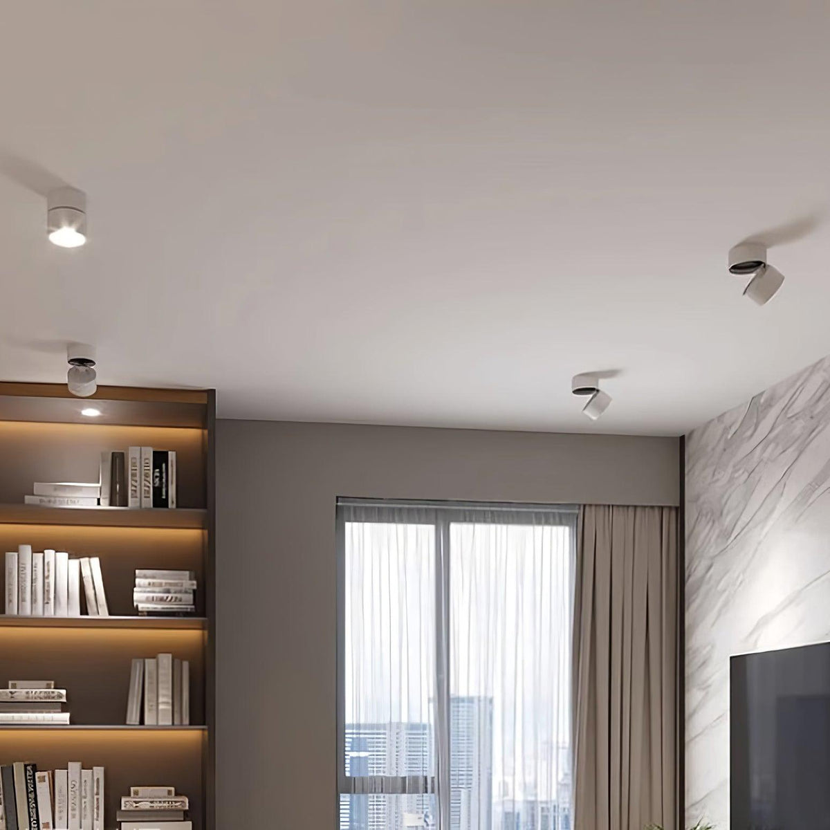 Richtbare plafondspot aluminium warmwit LED spotlight voor woonkamer hal werkruimte accentverlichting | Sulvida