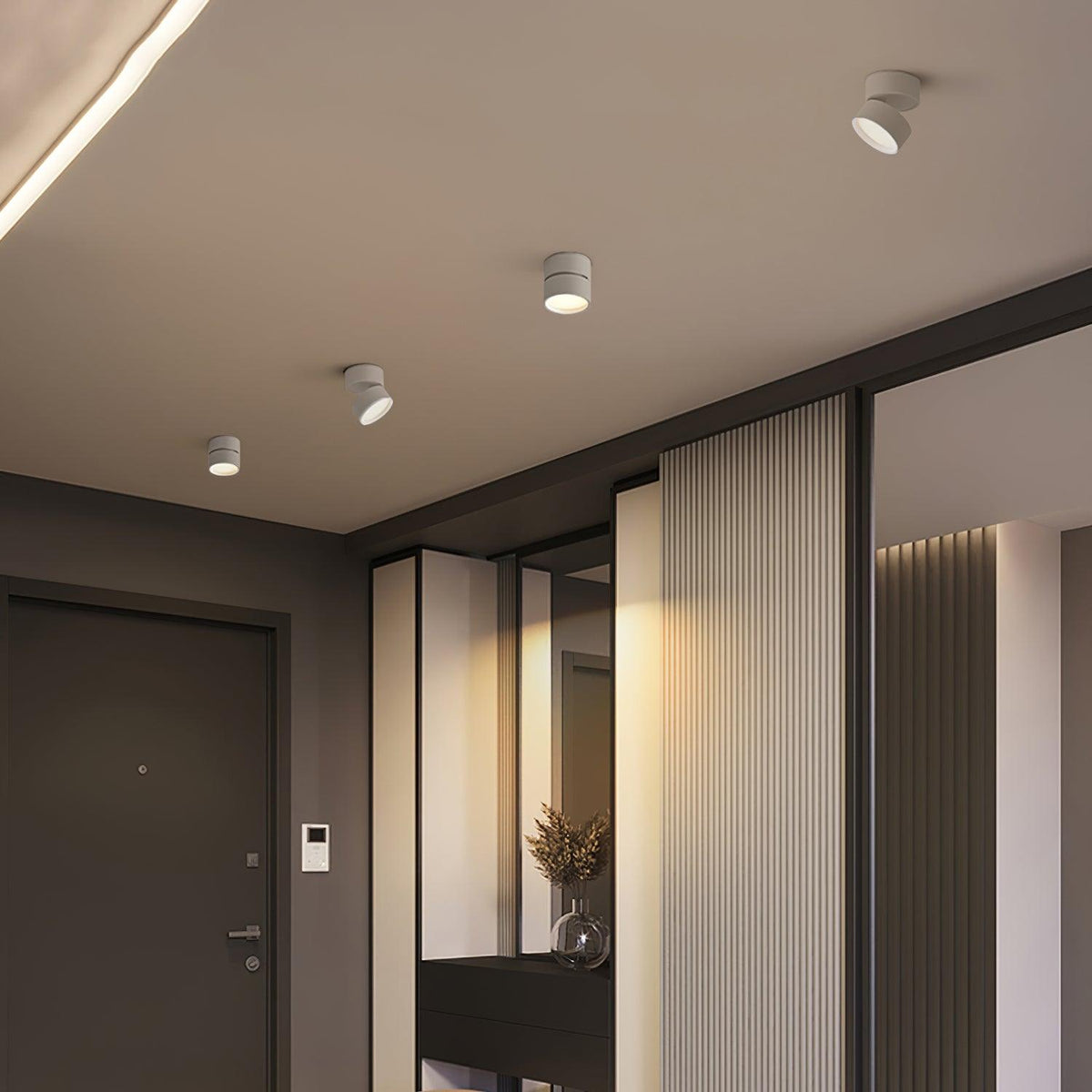 Richtbare plafondspot aluminium warmwit LED spotlight voor woonkamer hal werkruimte accentverlichting | Sulvida