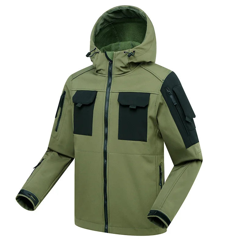 Waterdichte Outdoor Herenset Jack Cargobroek Capuchon Cargo Zakken Wandeloutfit Winddicht Ademend Trekking | Sulvida