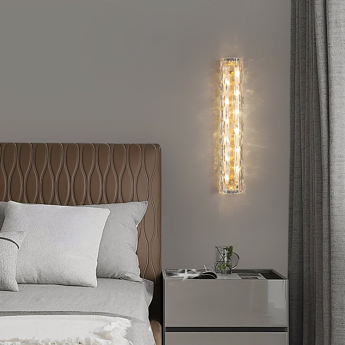 Wandlamp Gouden Messing met Glazen Kap 45-60cm Warm Wit LED Verlichting voor Woonkamer Slaapkamer Hal | Sulvida