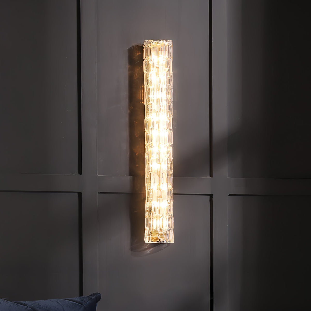 Wandlamp Gouden Messing met Glazen Kap 45-60cm Warm Wit LED Verlichting voor Woonkamer Slaapkamer Hal | Sulvida
