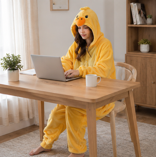 Kinderonesie Dierenpak Flanel Capybara Design met Capuchon Warm Loungen Verkleedkostuum Jongens Meisjes | Sulvida