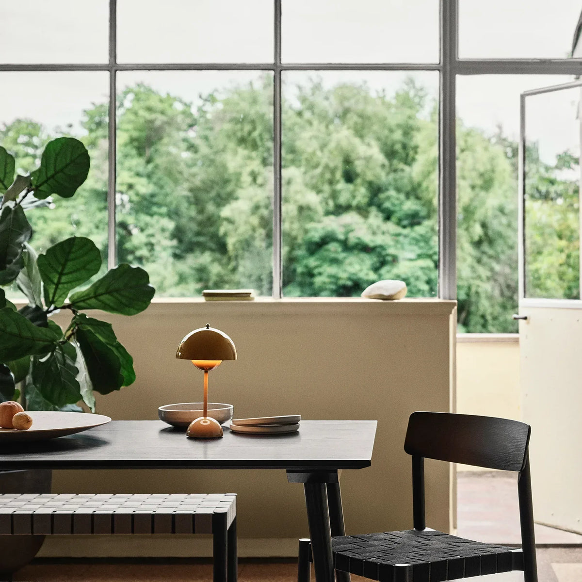 Metalen tafellamp met dimfunctie retro bloemvorm 30 cm decoratief sfeerlicht woonkamer slaapkamer nachtkastje | Sulvida