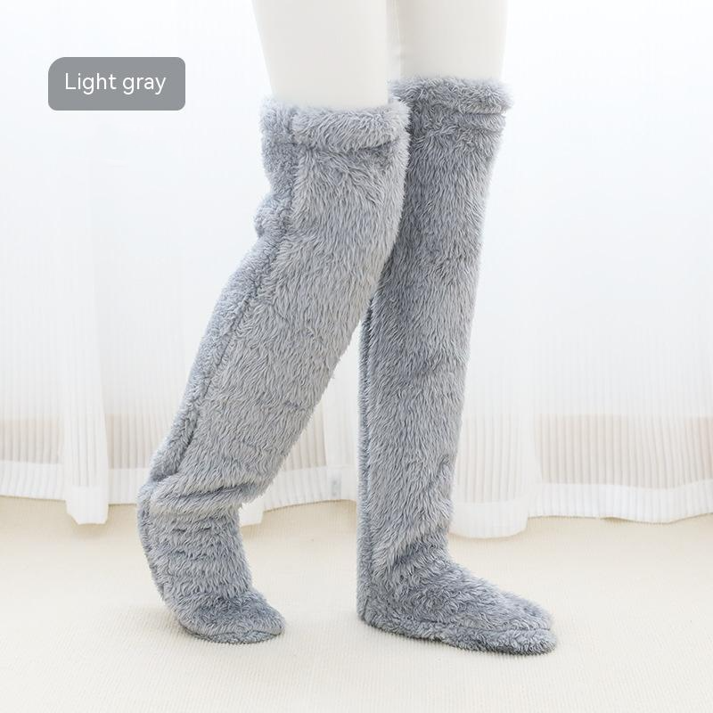 Luxe pluche huissokken extra zacht en warm voor thuis dames heren antislip pantoffelsokken winter comfortabel | Sulvida