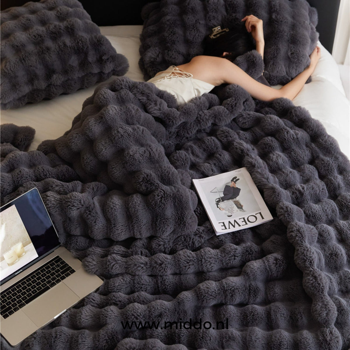 Teddy Plaid Deken Fleece 200x230 Warm Zacht Winterdeken Bed Bank Slaapkamer Woonkamer Knuffeldeken Woondeken | Sulvida
