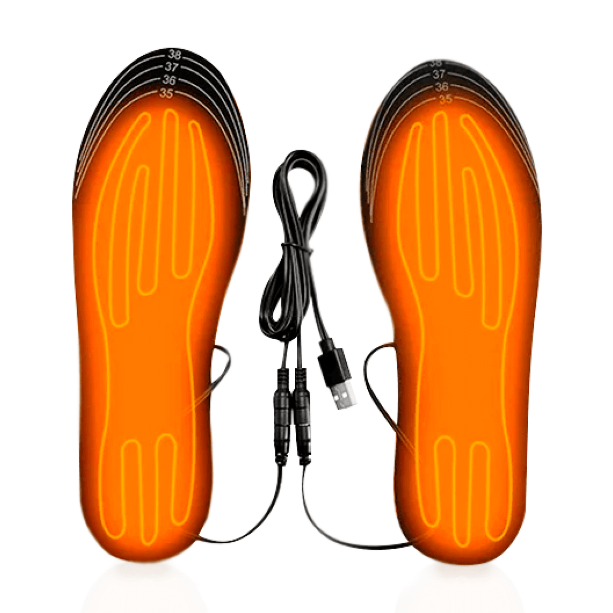 Verwarmde Inlegzolen Oplaadbaar Voetverwarming Winterschoenen Inlegzool USB Herfst Winter Schoenzolen | Sulvida