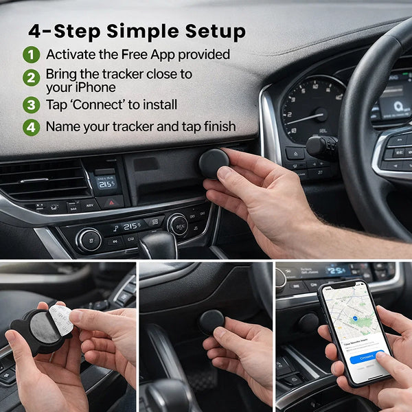 GPS Voertuigtracker zonder Abonnement Real-Time Locatie Monitoring Auto Motor Camper iOS Android App | Sulvida