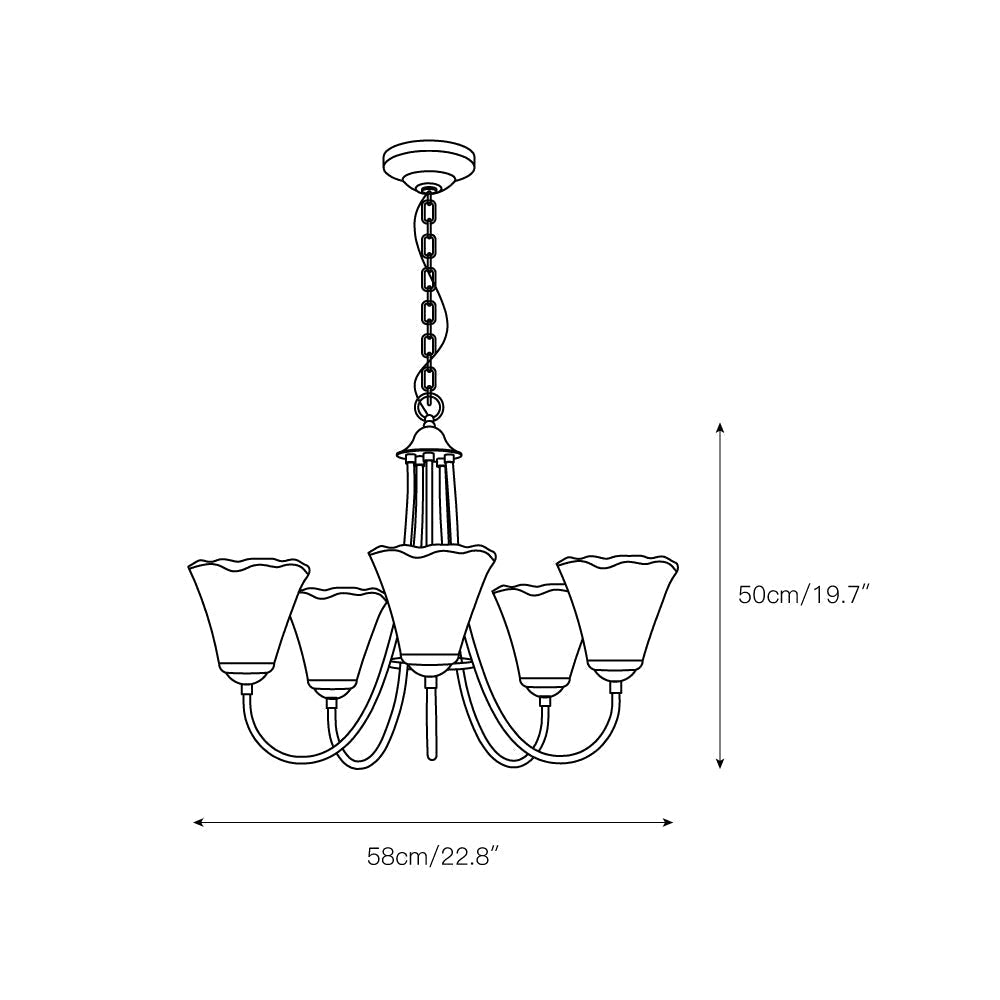 Kroonluchter Amber Glas met Messing Armatuur Eetkamer Woonkamer Hanglamp Verstelbaar E14 Fitting Sfeerlicht | Sulvida