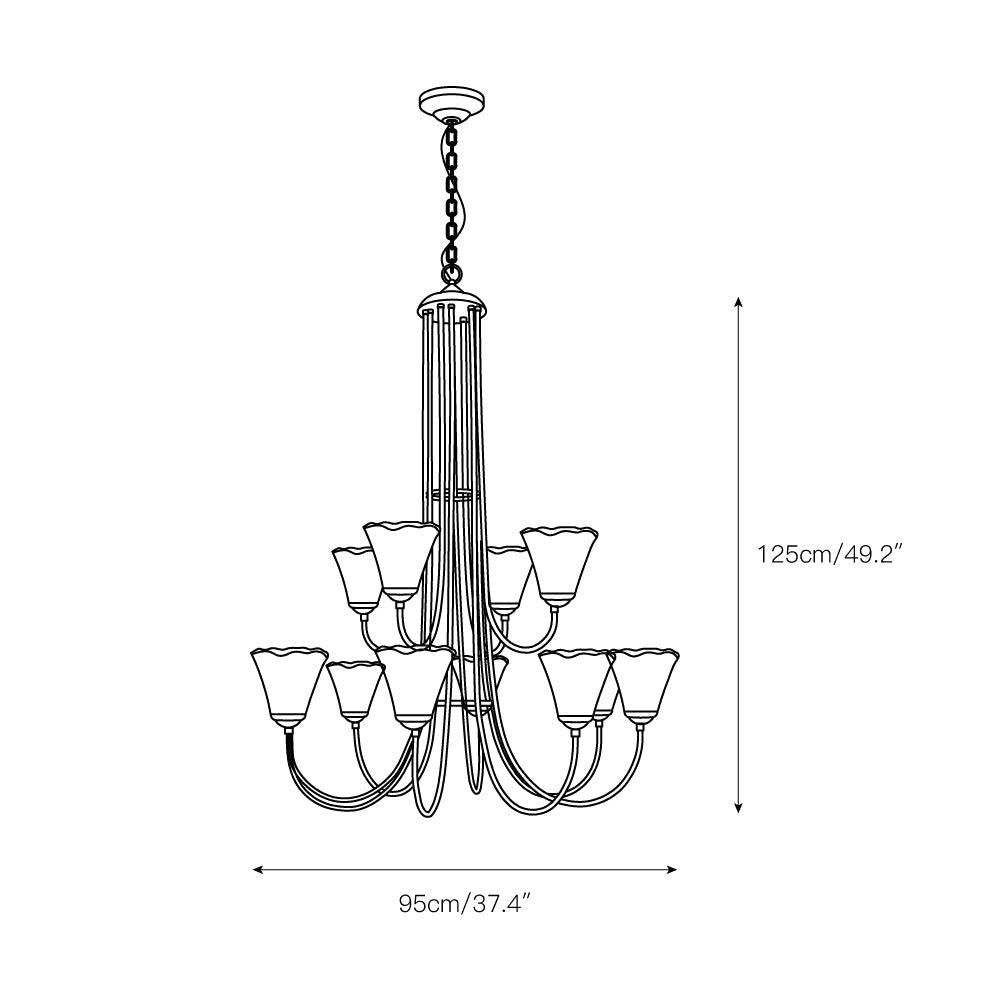 Kroonluchter Amber Glas met Messing Armatuur Eetkamer Woonkamer Hanglamp Verstelbaar E14 Fitting Sfeerlicht | Sulvida