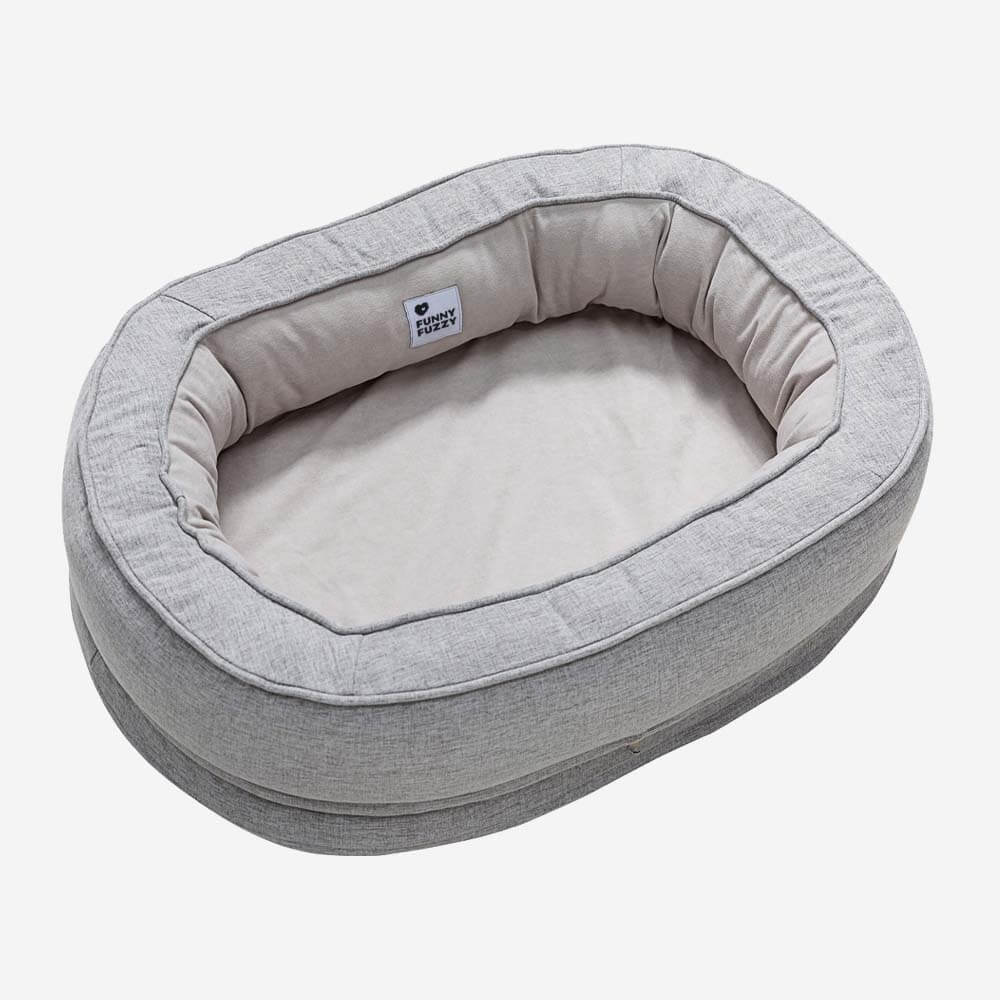 Orthopedische Donut Hondenmand met Hoge Rand Wasbaar Comfortabel Grijs Bruin Groen voor Grote Kleine Honden | Sulvida