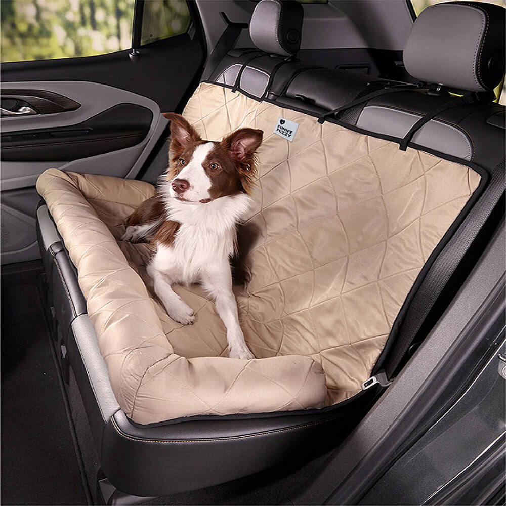 Autostoelhoes Hond Waterbestendig Polyester Grijs Bruin Blauw Bescherming Achterbank Auto Reizen Comfort Dieren | Sulvida