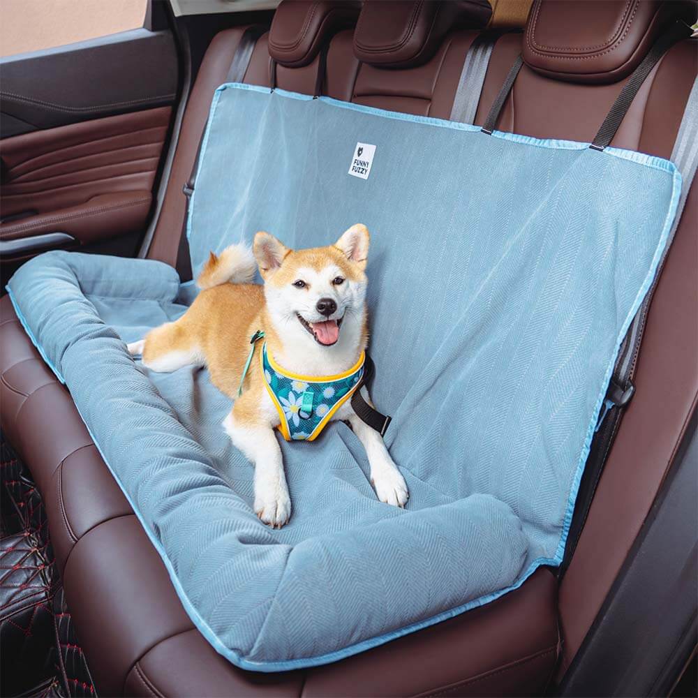 Autostoelhoes Hond Waterbestendig Polyester Grijs Bruin Blauw Bescherming Achterbank Auto Reizen Comfort Dieren | Sulvida