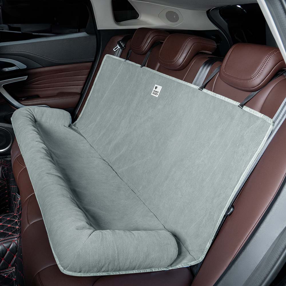 Autostoelhoes Hond Waterbestendig Polyester Grijs Bruin Blauw Bescherming Achterbank Auto Reizen Comfort Dieren | Sulvida