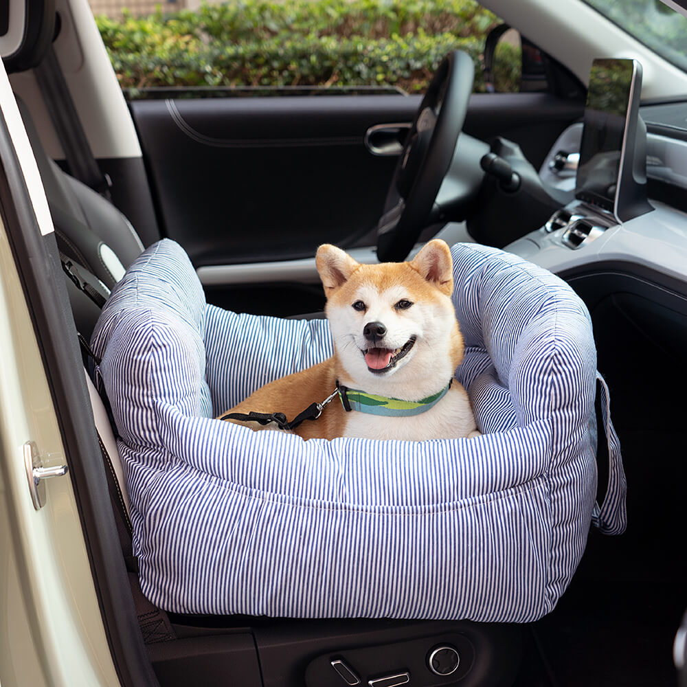 Reisautostoel voor Honden Groot Formaat Draagbaar Zacht Katoenen Zitkussen met Diepe Rand Veilig Autobed | Sulvida