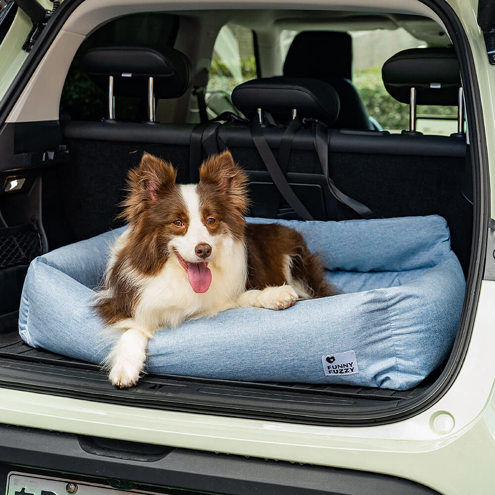 Autostoel Beschermer Hond Canvas PP-Vulling 50-120cm Grijs Kaki Blauw Reis Bolsterkussen Comfort Auto | Sulvida