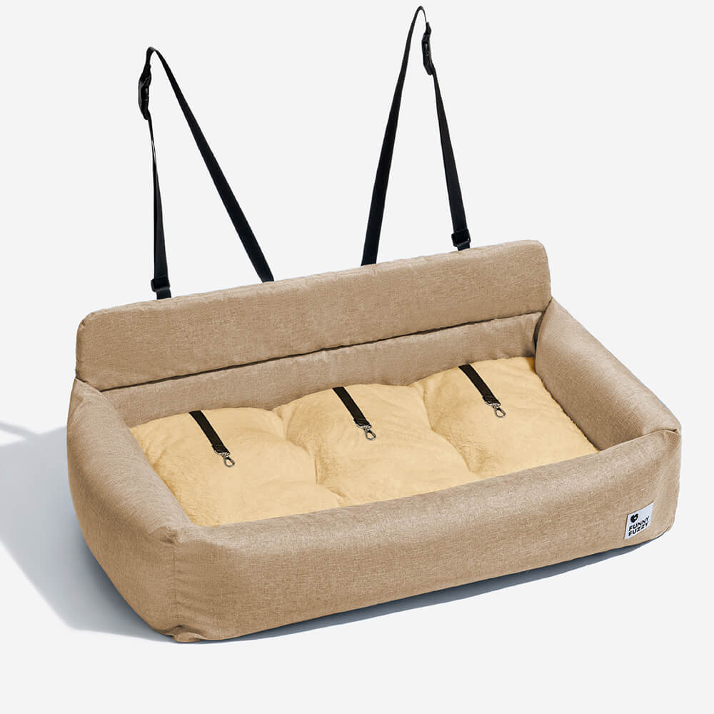Autostoel Beschermer Hond Canvas PP-Vulling 50-120cm Grijs Kaki Blauw Reis Bolsterkussen Comfort Auto | Sulvida