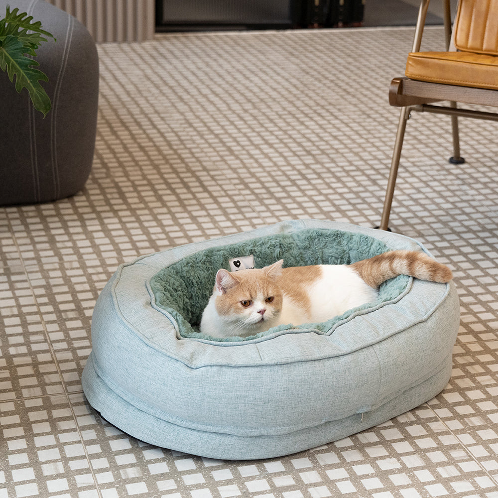 Orthopedische Donut Hondenmand met Hoge Rand Wasbaar Comfortabel Grijs Bruin Groen voor Grote Kleine Honden | Sulvida