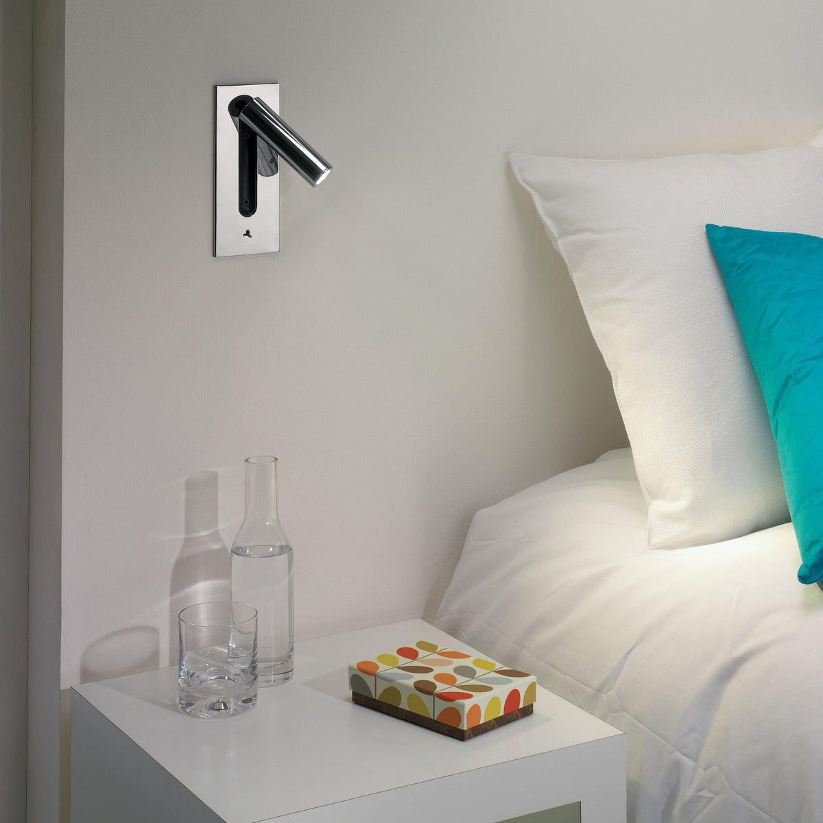Applique murale, lampe de lecture avec bras LED réglable et interrupteur pour chambre, table de chevet, éclairage de lecture moderne, lampe de chevet | Sulvida