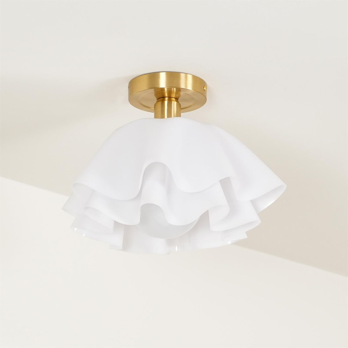 Plafondlamp Bloemvorm Geplisseerd Metaal Acryl Modern Design Woonkamer Eetkamer Slaapkamer E26 E27 Plafondverlichting | Sulvida