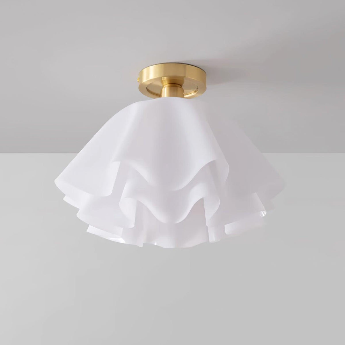 Plafondlamp Bloemvorm Geplisseerd Metaal Acryl Modern Design Woonkamer Eetkamer Slaapkamer E26 E27 Plafondverlichting | Sulvida