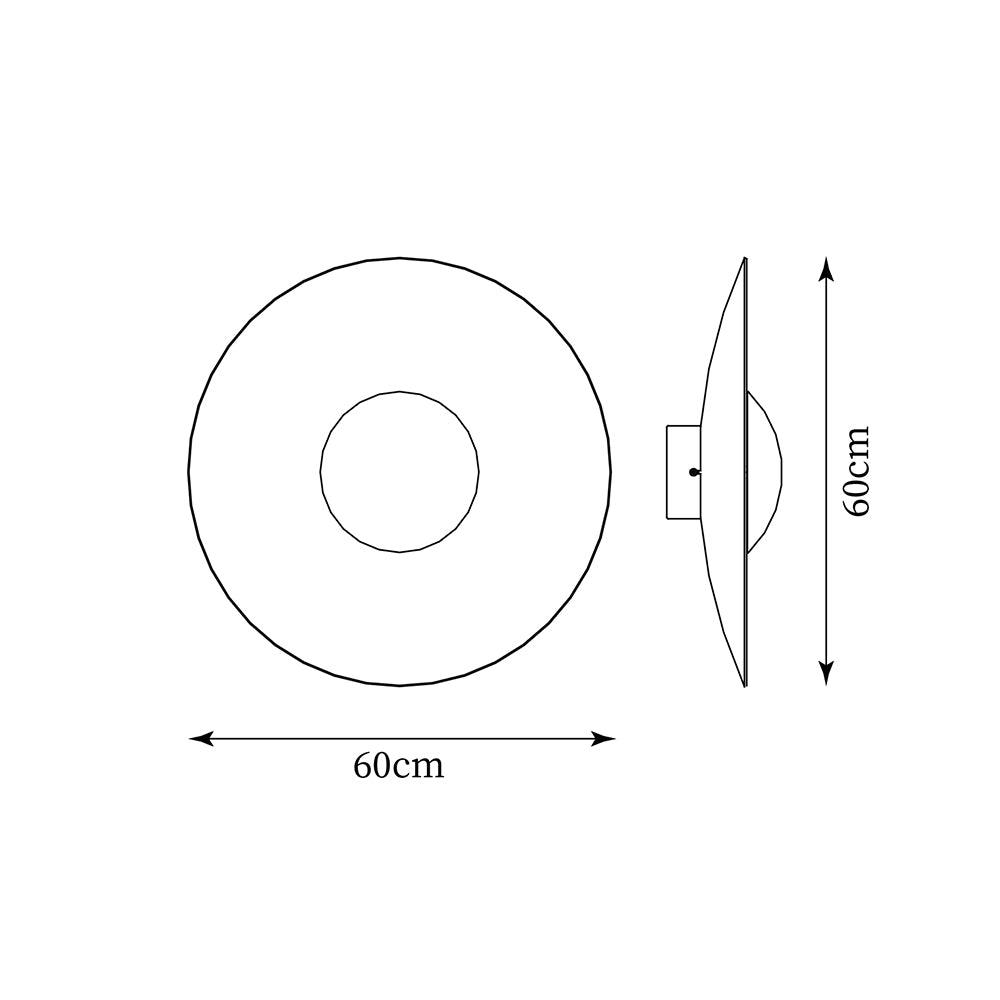Moderne wandlamp eclips met LED verlichting voor woonkamer slaapkamer hal minimalistisch design rond metaal | Sulvida
