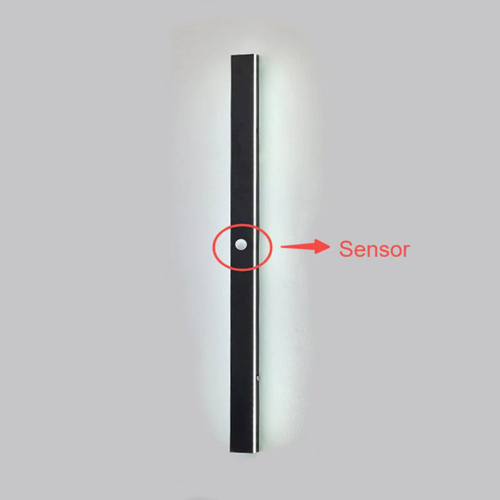 Lineaire buitenwandlamp LED IP65 waterdicht zwart metaal acryl tuinverlichting moderne gevelverlichting | Sulvida