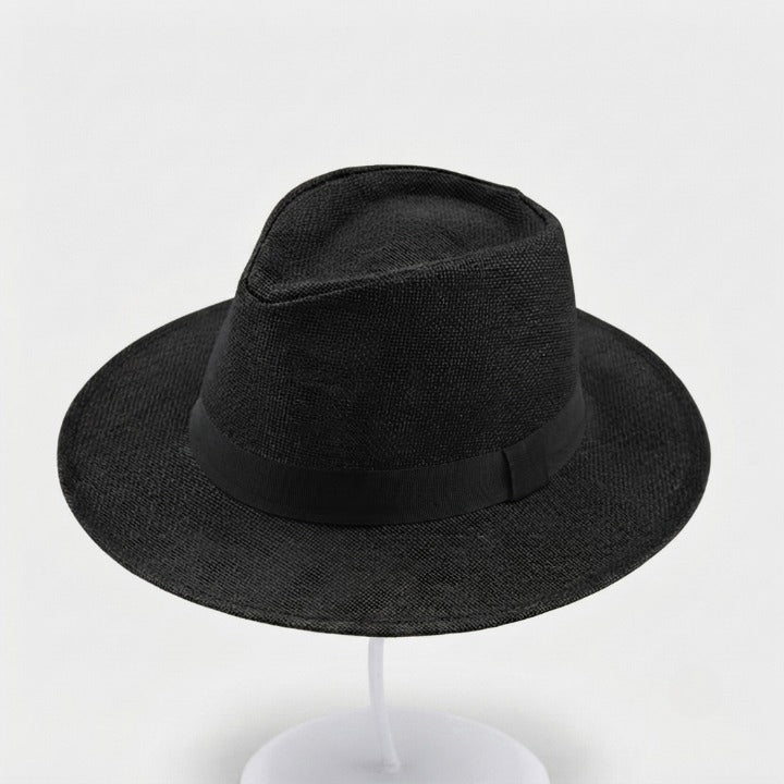 Handgevlochten Strohoed met Zonbescherming UPF – Verstelbare Fedora Hoed voor Dames en Heren Zomer Strand | Sulvida