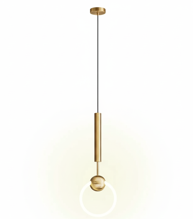 Ringvormige Hanglamp Aluminium LED Goud Zwart Eetkamer Woonkamer Moderne Verlichting Dimbaar Design Sfeerverlichting | Sulvida