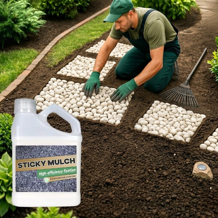 Landschapslijm concentraat 500 g voor mulch kiezel en zand weersbestendig dekt 8-12 m² tuin decoratie | Sulvida