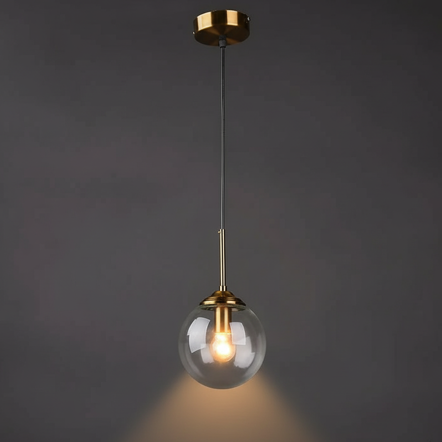 Glazen Hanglamp Scandinavisch Design Metalen Frame E27 Slaapkamer Woonkamer Studeerkamer Hotelsuite Eetkamer | Sulvida