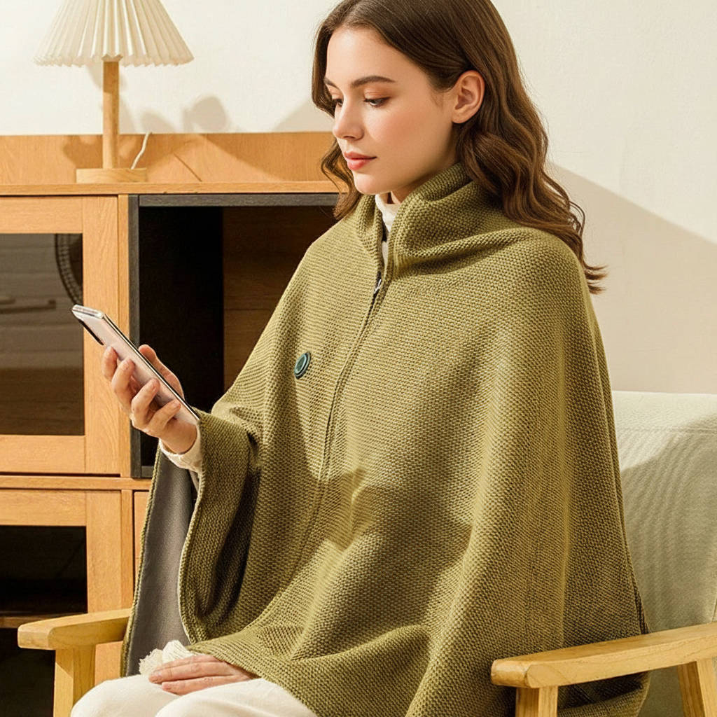 Verwarmde Omslagdeken USB-C Draagbaar 8 Verwarmingszones Warmtedeken Thuiskantoor Comfort Relax Warmte | Sulvida