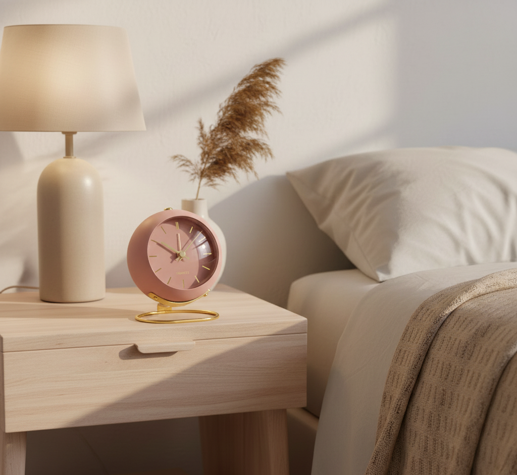 Klassieke Wekker Metalen Behuizing met Stille Uurwerk Retro Design Nachtkastje Alarm Reisklok Slaapkamer | Sulvida