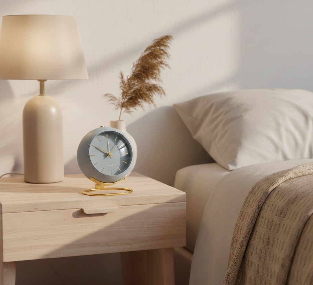 Klassieke Wekker Metalen Behuizing met Stille Uurwerk Retro Design Nachtkastje Alarm Reisklok Slaapkamer | Sulvida