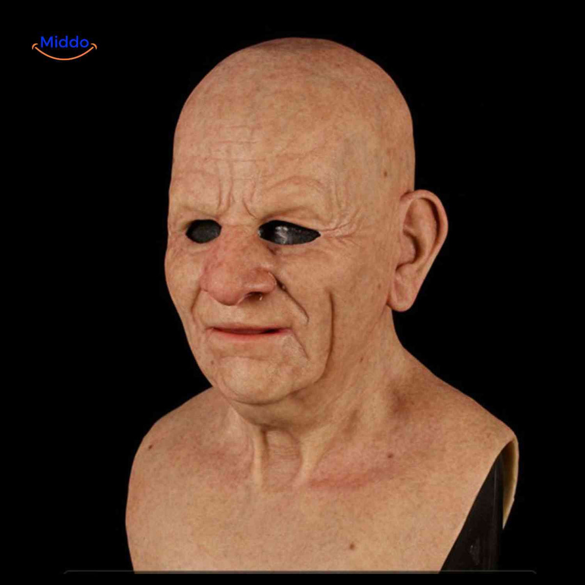 Latex Volledig Gezichtsmasker Oudere Man Realistisch Halloween Karakter Vermomming met Baard Feest Kostuum | Sulvida