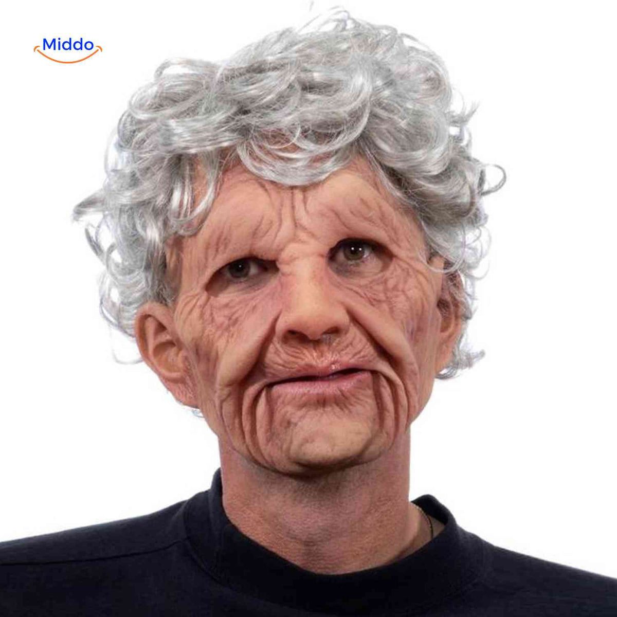 Latex Volledig Gezichtsmasker Oudere Man Realistisch Halloween Karakter Vermomming met Baard Feest Kostuum | Sulvida