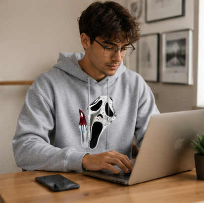 Hoodie met Dubbelzijdige Opdruk Unisex Fleece Trui Gothic Streetwear Casual Sweatshirt Mannen Vrouwen | Sulvida