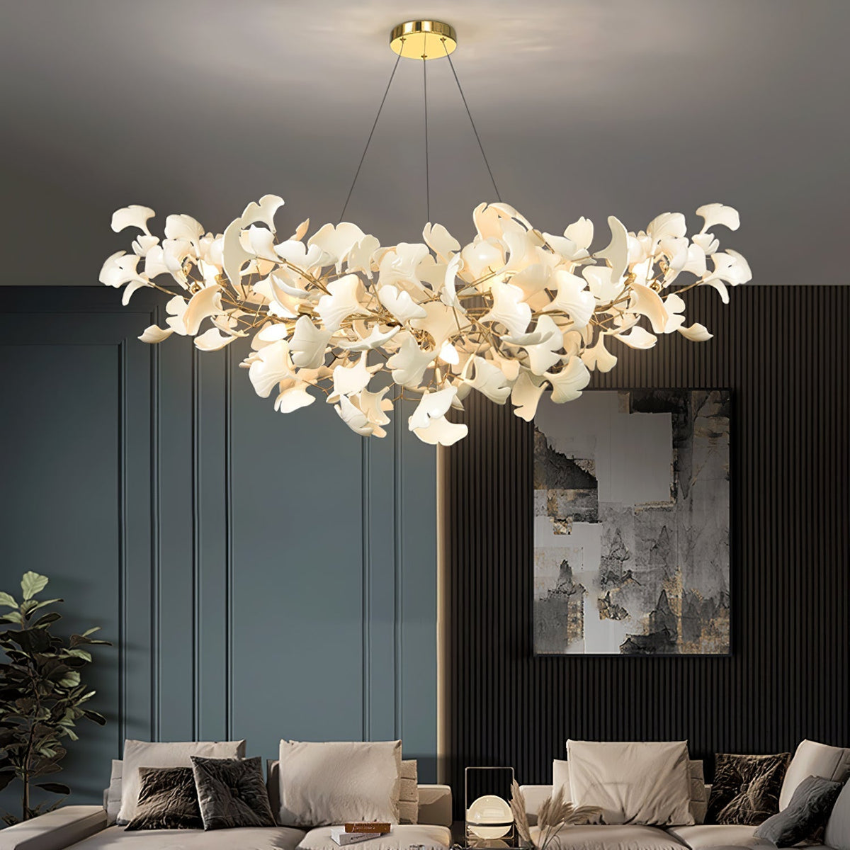 Keramische Hanglamp U-Vorm Goud Nikkel Metaal Kroonluchter Woonkamer Slaapkamer Decoratief Interieur | Sulvida