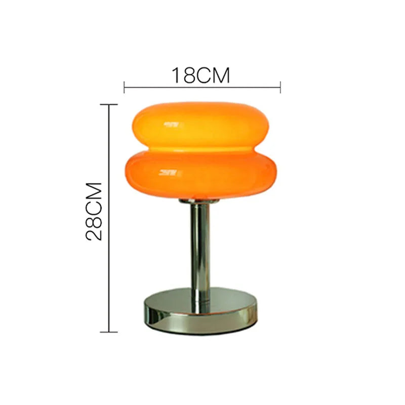 Glazen Tafellamp met Kleurrijk Patroon LED Kinderlamp Modern Nachtlampje Decoratief Sfeerlicht Woon- en Kinderkamer | Sulvida