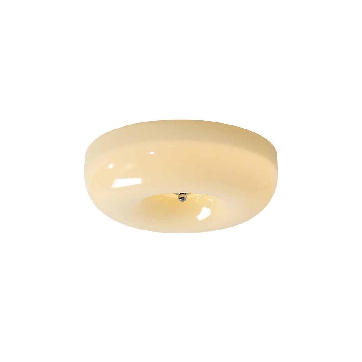 Glazen Plafondlamp met LED Verlichting Warm of Koel Wit Beige Chroom voor Woonkamer Slaapkamer Hal Eetkamer | Sulvida