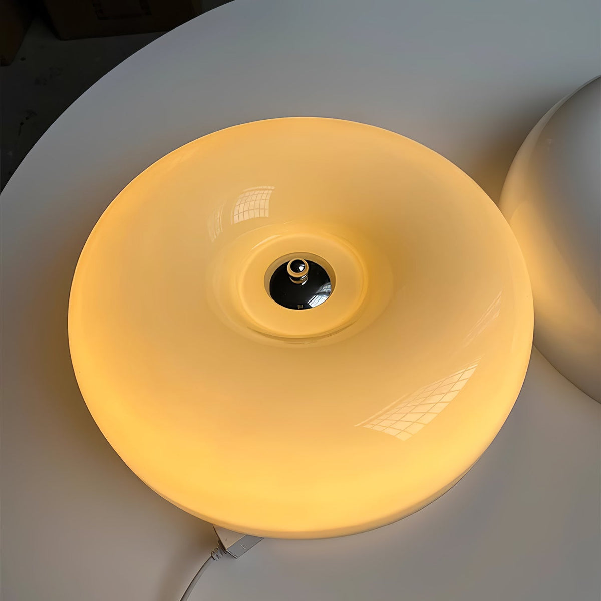 Glazen Plafondlamp met LED Verlichting Warm of Koel Wit Beige Chroom voor Woonkamer Slaapkamer Hal Eetkamer | Sulvida