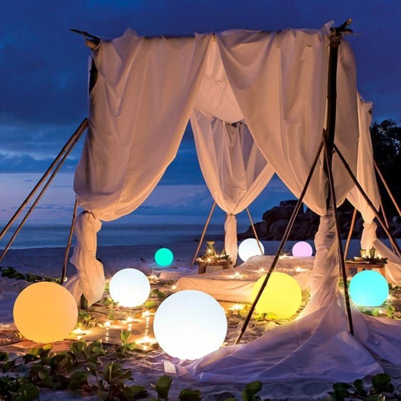 Oplaadbare LED Sfeerbol Lamp Waterdicht 16 Kleuren met Afstandsbediening voor Tuin Terras Binnen en Buiten | Sulvida