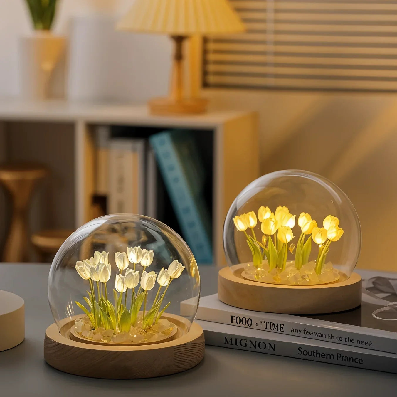 Decoratieve LED-Tulpenlamp met Kleurenwisselend Sfeerlicht en Kuppelvorm voor Woonkamer Slaapkamer en Sfeervolle Moderne Interieurs | Sulvida