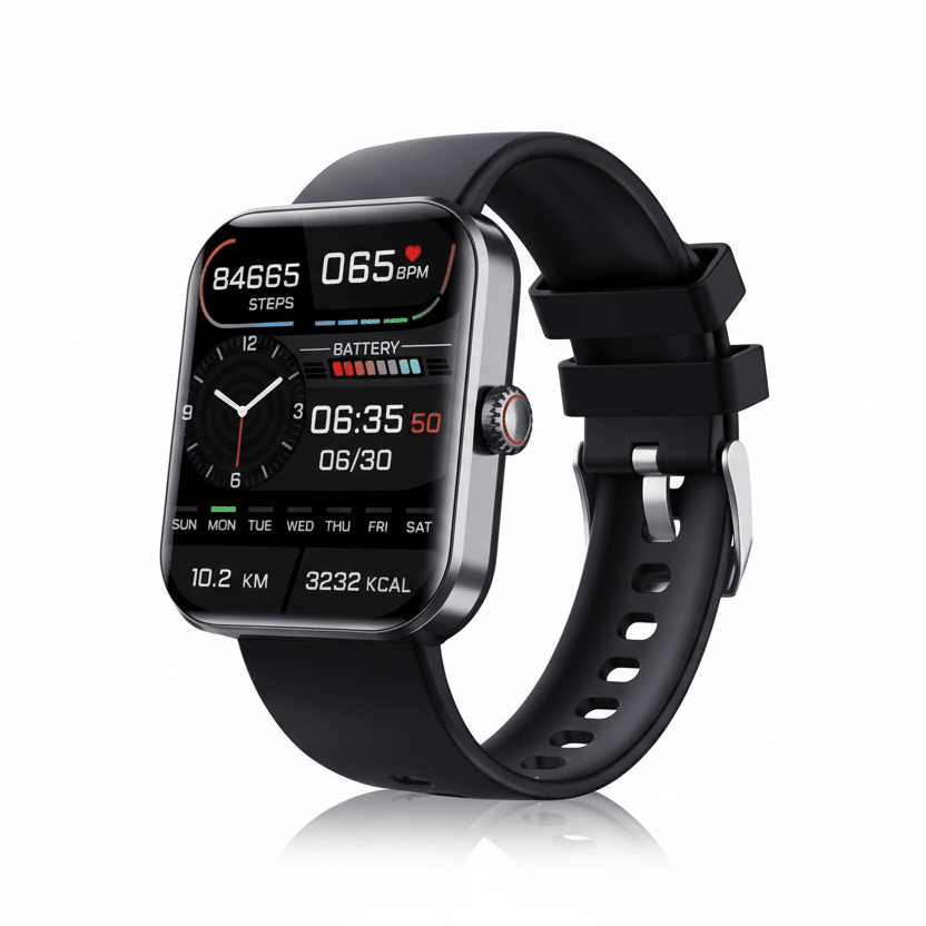 Smartwatch Gezondheidsmonitor met Bloedsuiker Tracker en Hartslagmeter – Draadloos Fitness Horloge Sport | Sulvida