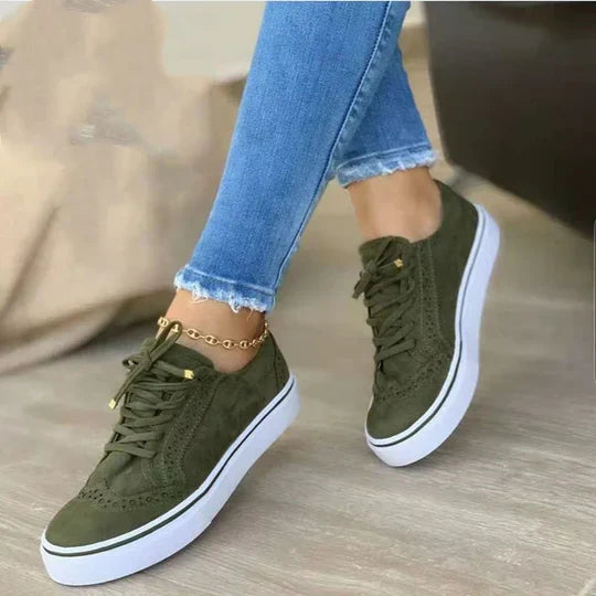 Dames Vetersneakers met Ergonomische Inlegzool en Verstelbare Vetersluiting voor Dagelijks Draagcomfort | Sulvida