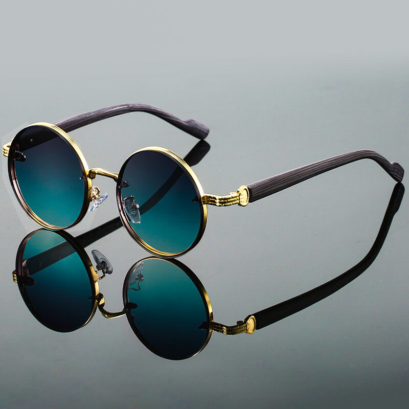 Ronde Retro Zonnebril met UV400 Bescherming Metalen Frame Vintage Stijl Unisex Zonnebril voor Dames en Heren | Sulvida