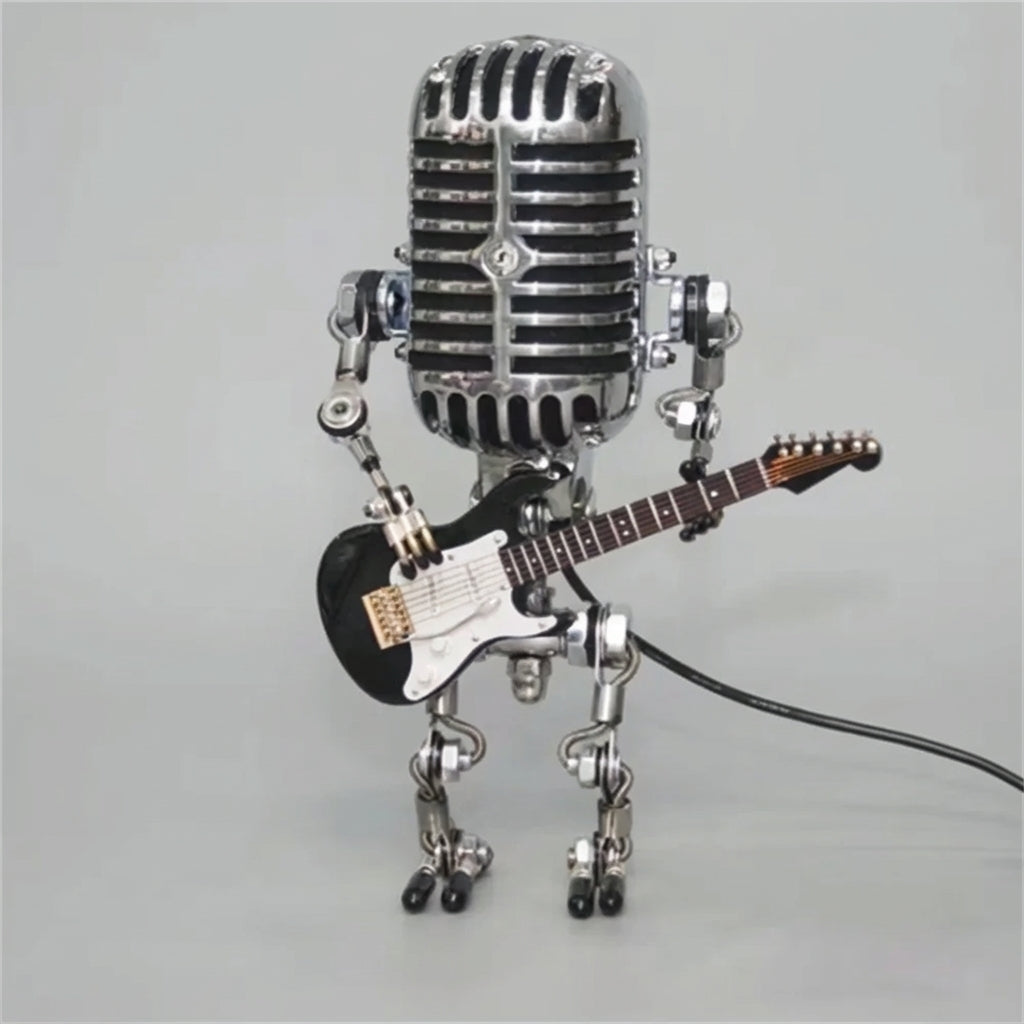 Robot Gitarist Tafellamp LED Warmwit Decoratief Muziekthema Nachtlampje USB-Oplaadbaar Sfeerverlichting | Sulvida