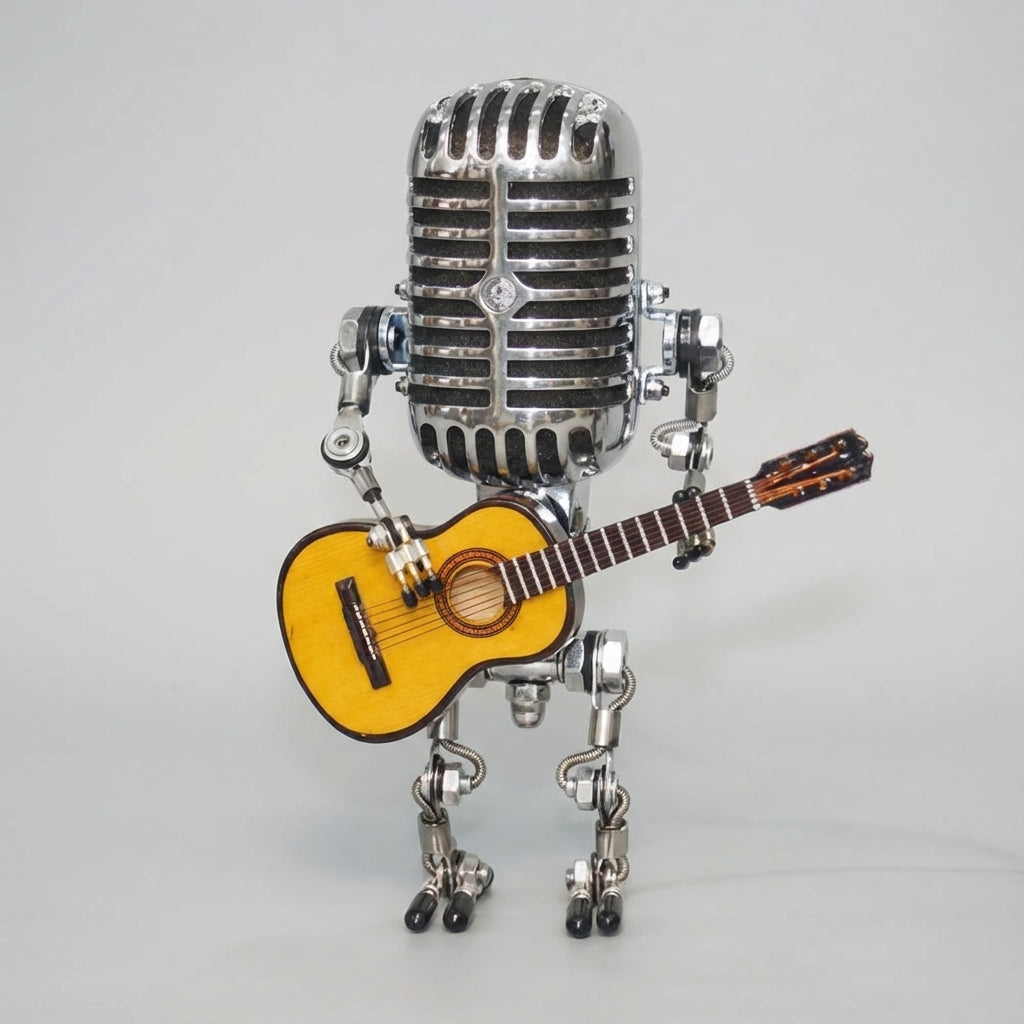 Robot Gitarist Tafellamp LED Warmwit Decoratief Muziekthema Nachtlampje USB-Oplaadbaar Sfeerverlichting | Sulvida