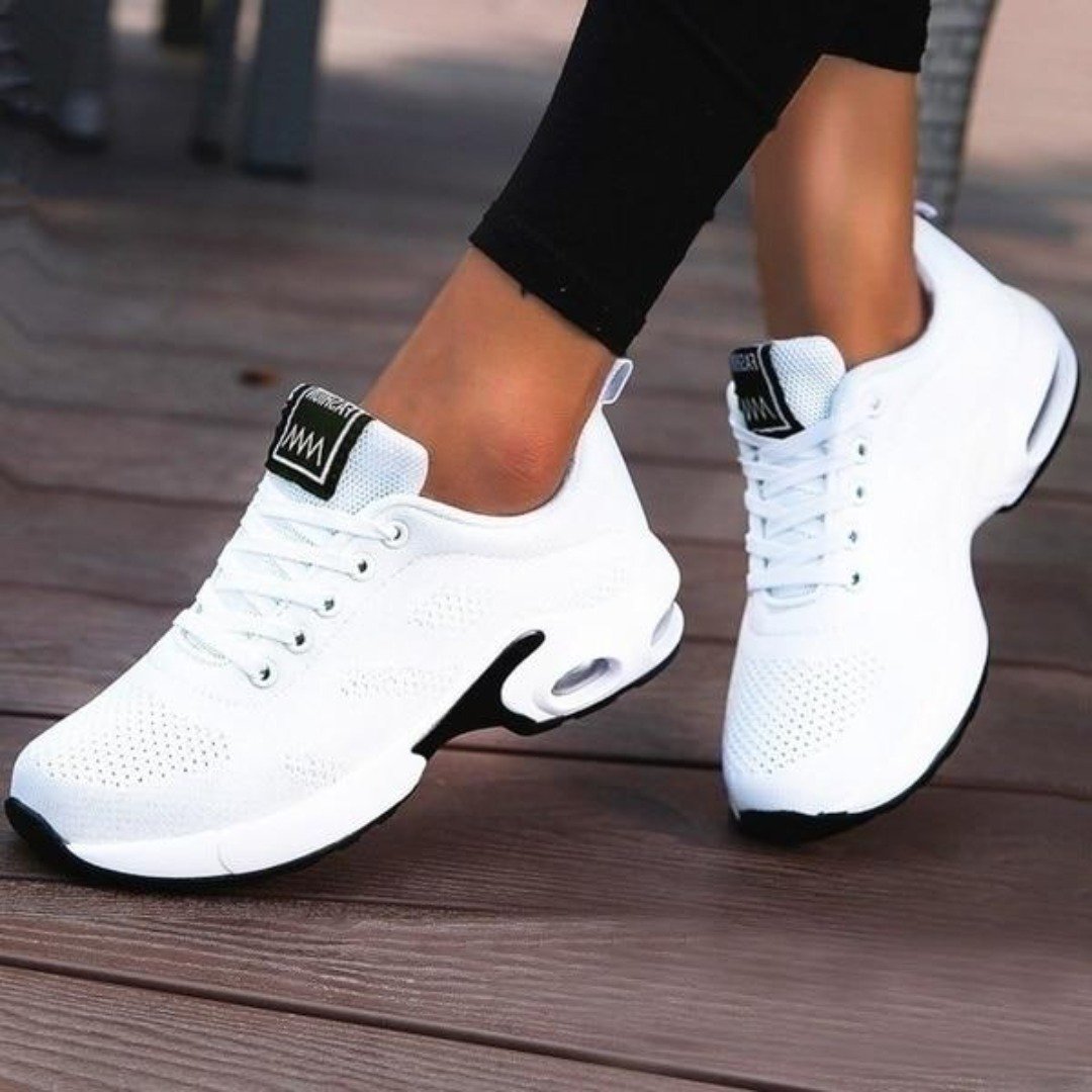 Ergonomische sneakers met verhoogde hiel ademend voor dames wandelen dagelijks comfort casual schoeisel | Sulvida